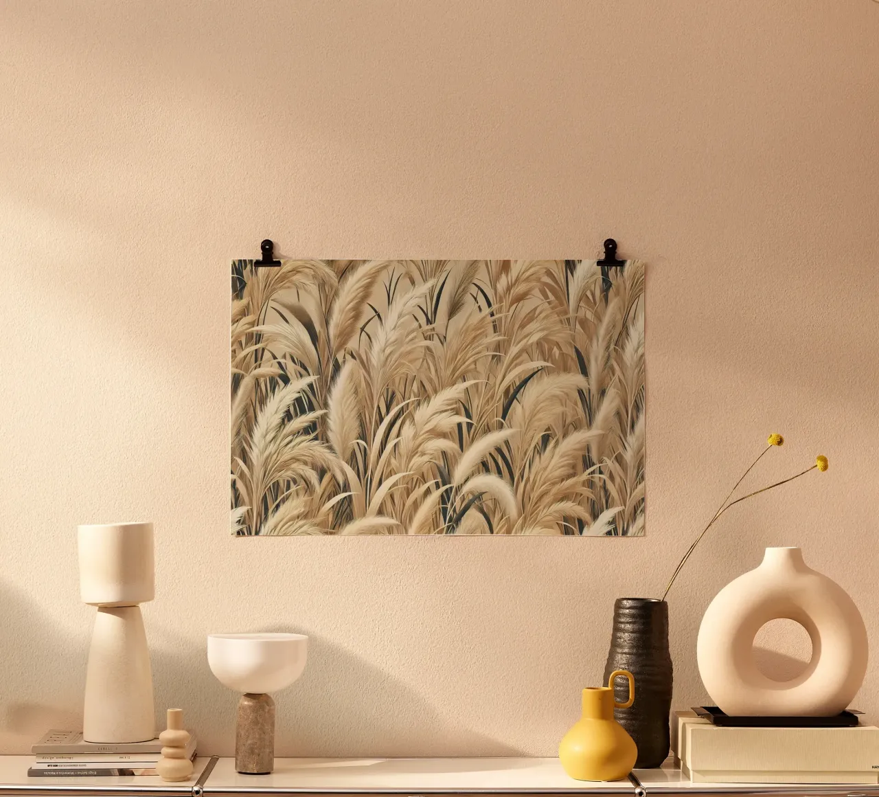 Pampas Dawn Glow poster de Chromatic Fusion Studio