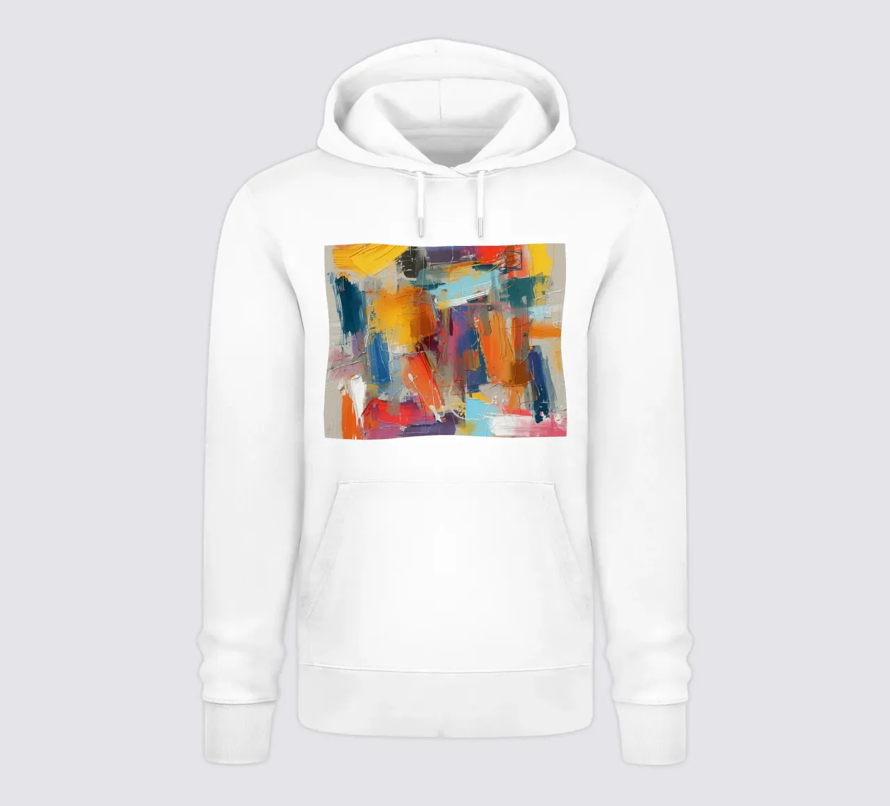 Pittura astratta con pennellate strutturate felpa con cappuccio da DesignDoodle