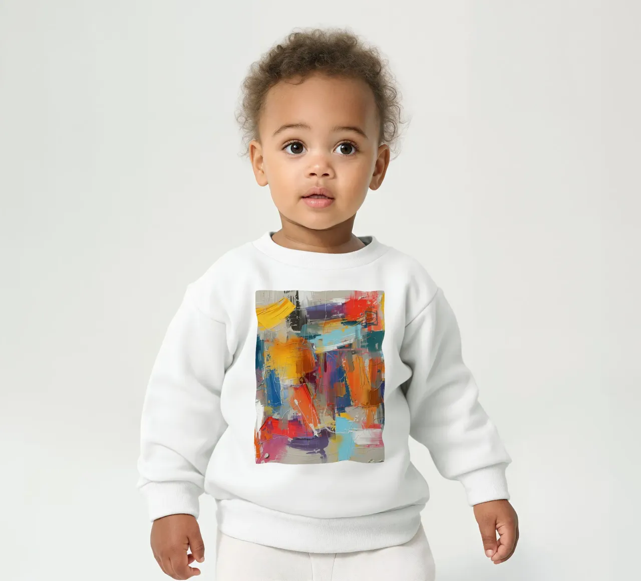Pittura astratta con pennellate strutturate felpa neonato da DesignDoodle