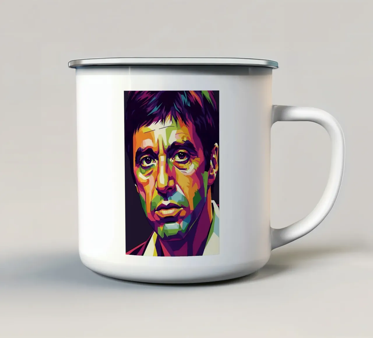 Al Pacino - Scarface #1 tazza in smalto da Hantamrata