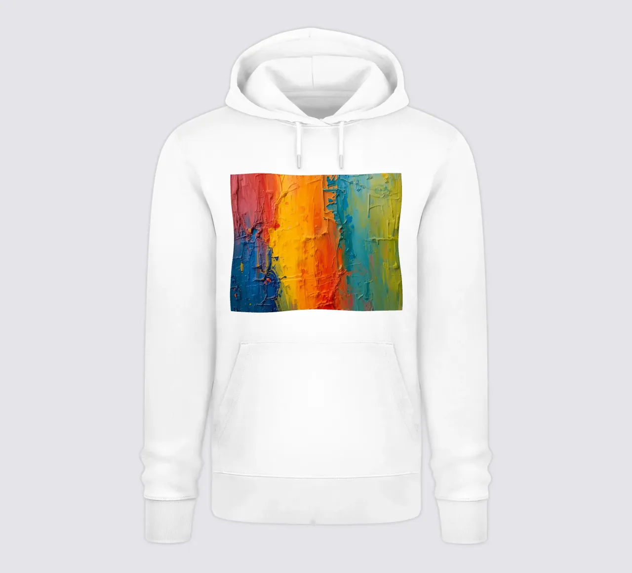 Pittura astratta con vernice colorata e strutturata felpa con cappuccio da DesignDoodle