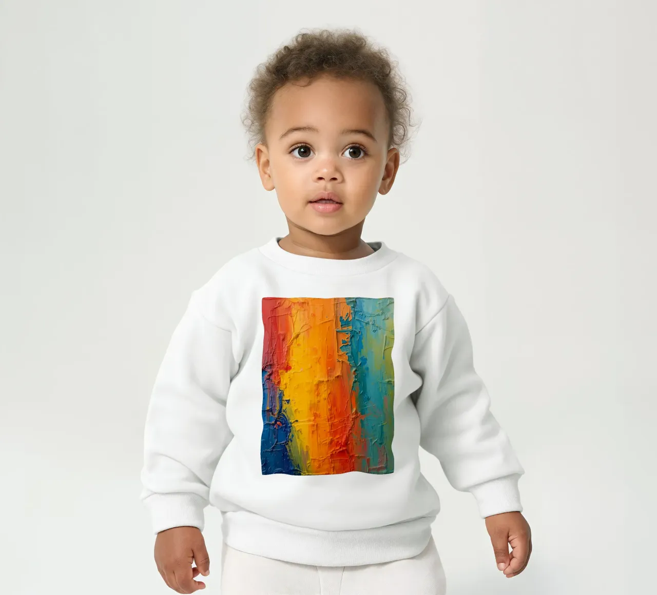 Pittura astratta con vernice colorata e strutturata felpa neonato da DesignDoodle