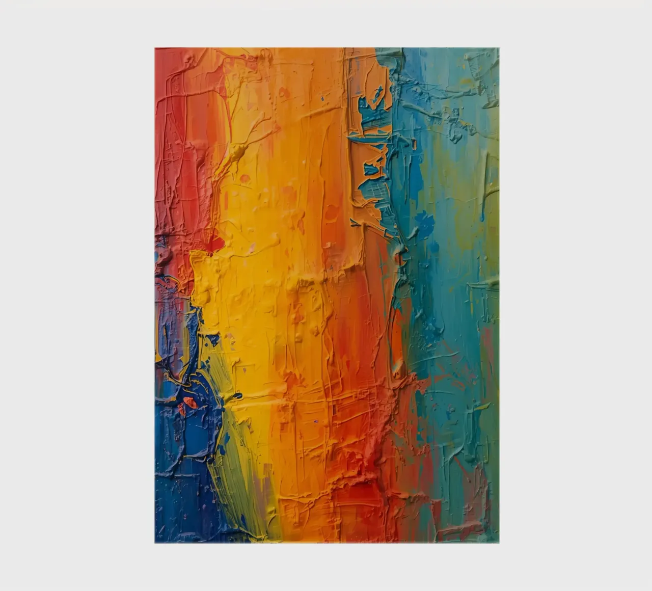 Abstract Painting with Textured Colorful Paint notebook by DesignDoodle