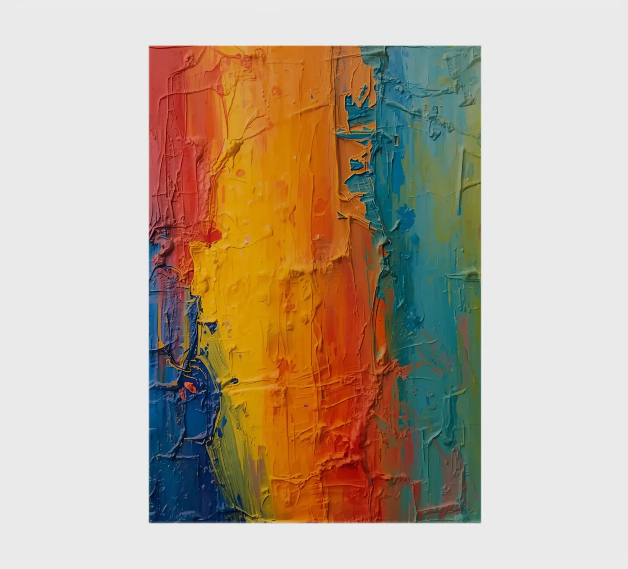 Abstract Painting with Textured Colorful Paint notebook by DesignDoodle