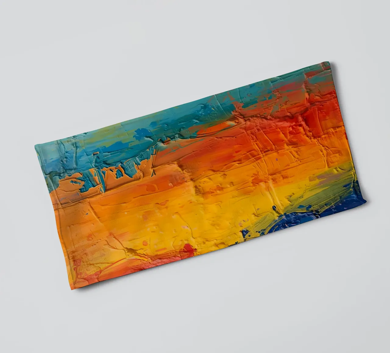 Abstract Painting with Textured Colorful Paint towel by DesignDoodle