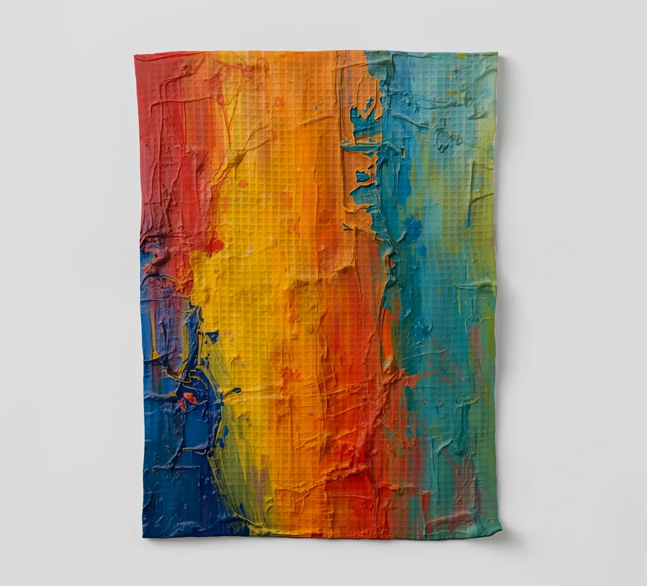 Peinture abstraite avec peinture colorée texturée torchon de DesignDoodle