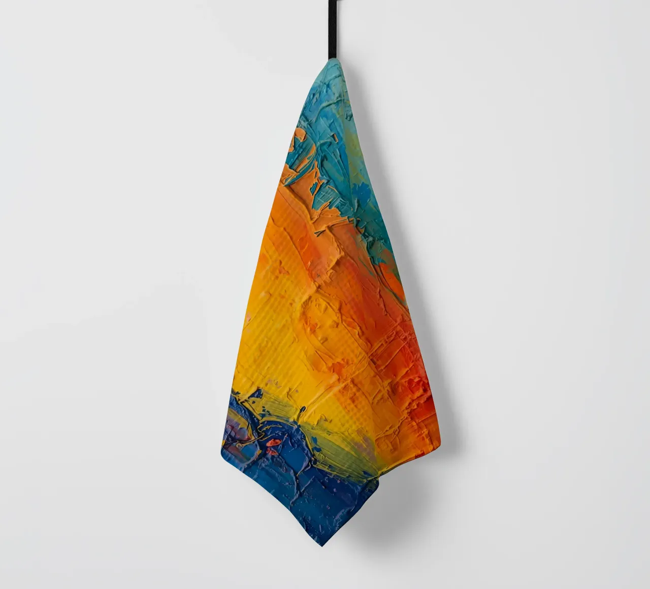 Peinture abstraite avec peinture colorée texturée torchon de DesignDoodle