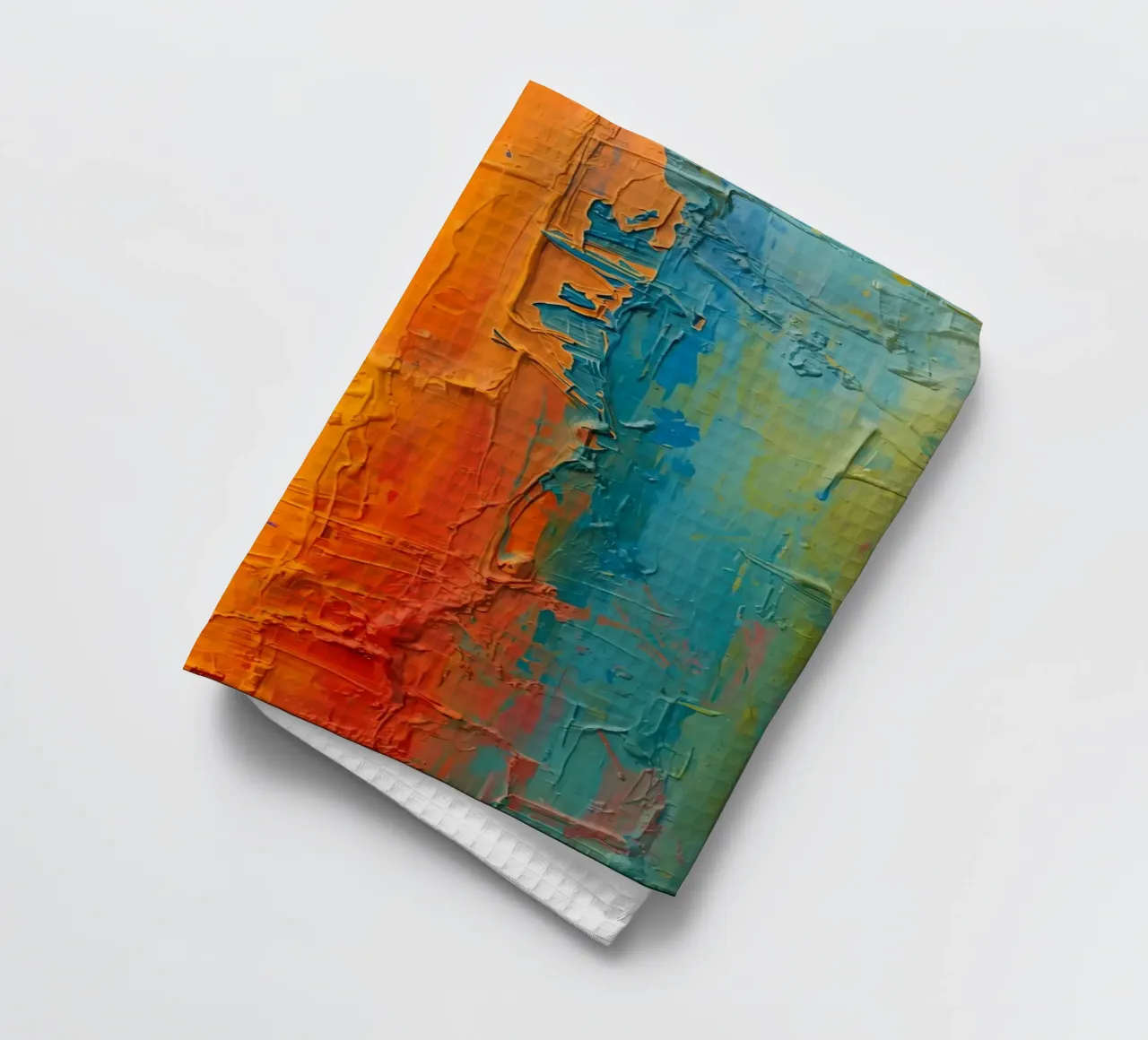 Peinture abstraite avec peinture colorée texturée torchon de DesignDoodle