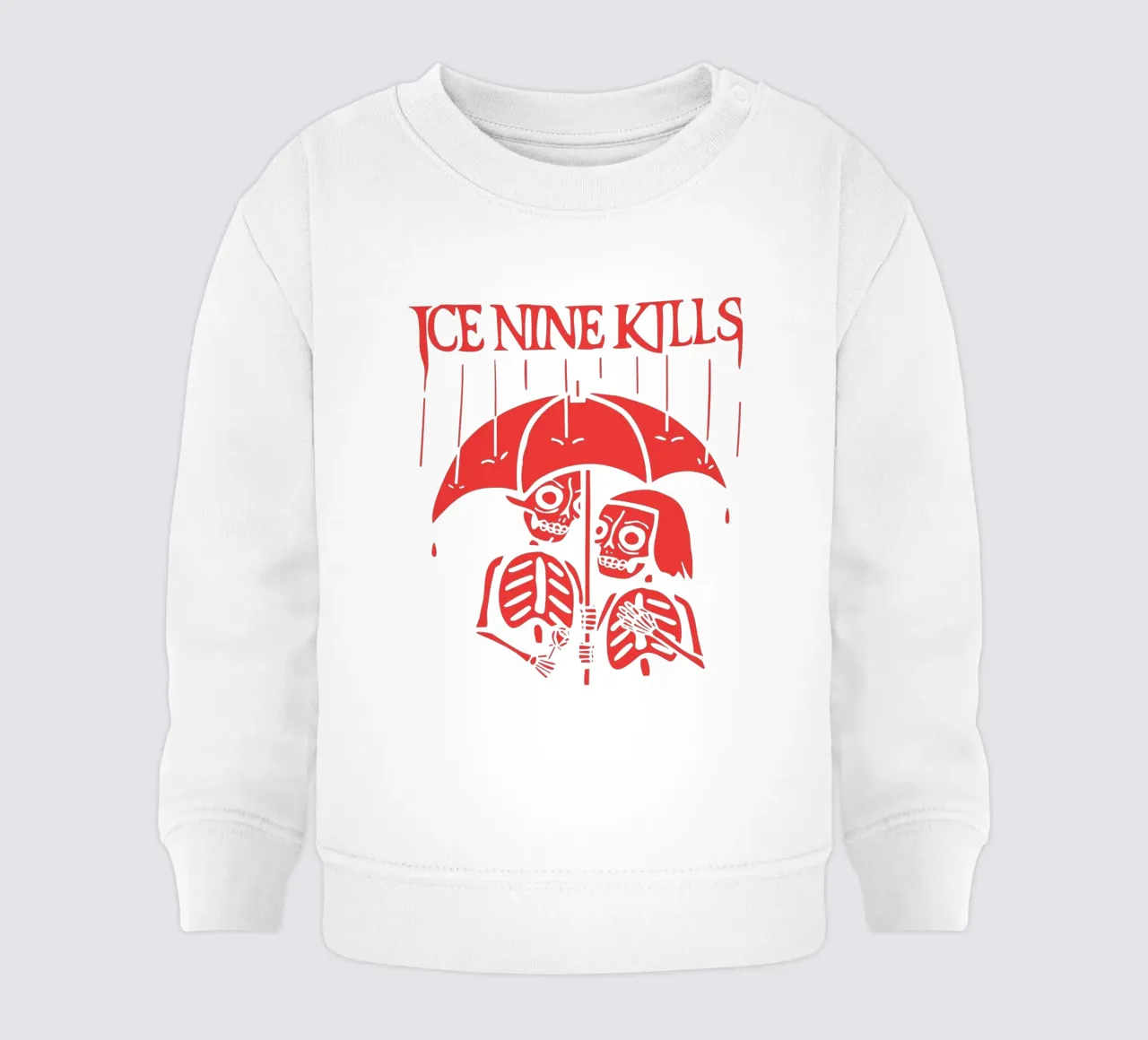Maglietta Skeleton Under Rain Ice Nine Kills felpa neonato da igoshartwrks