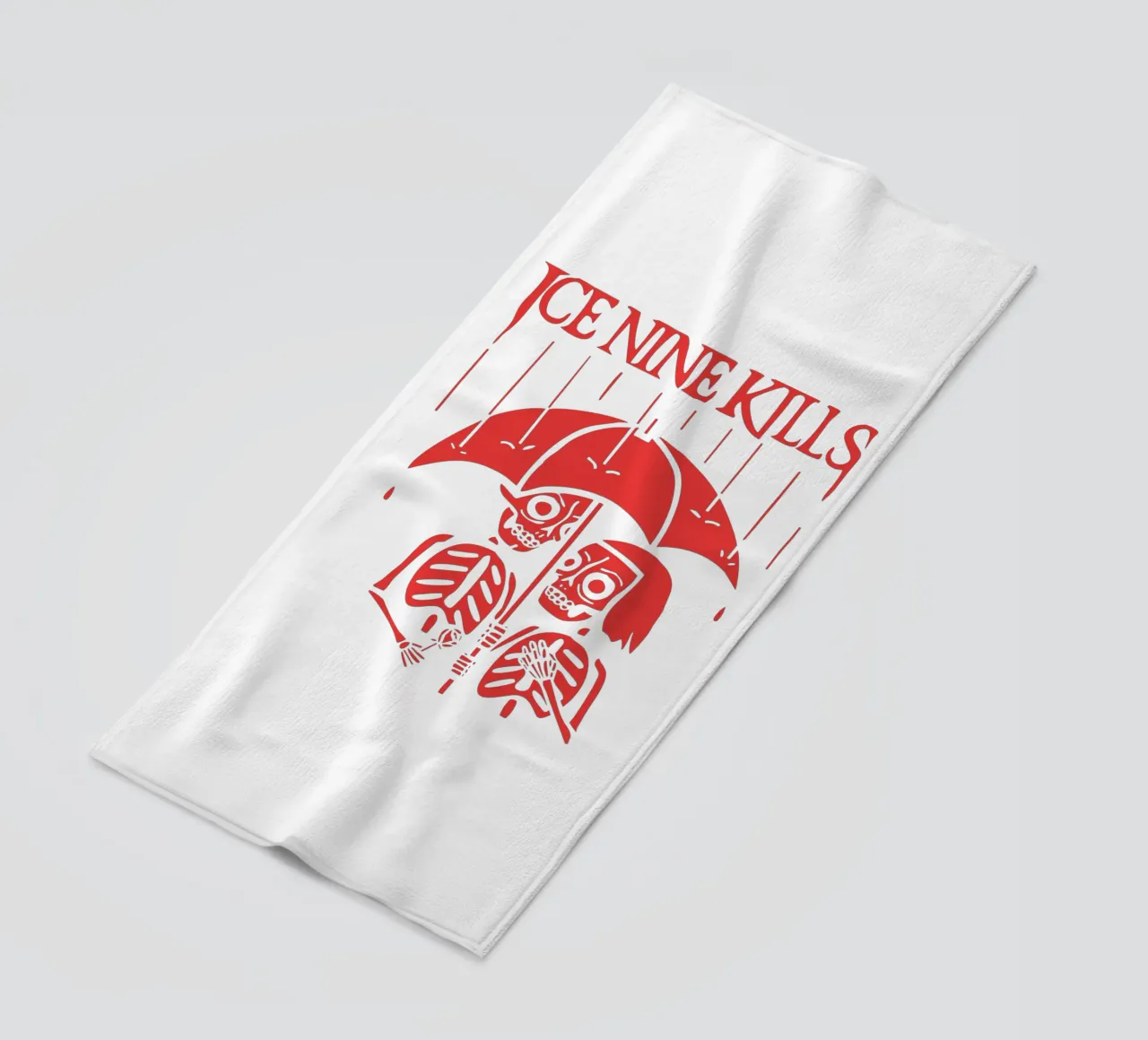 Maglietta Skeleton Under Rain Ice Nine Kills telo mare da igoshartwrks