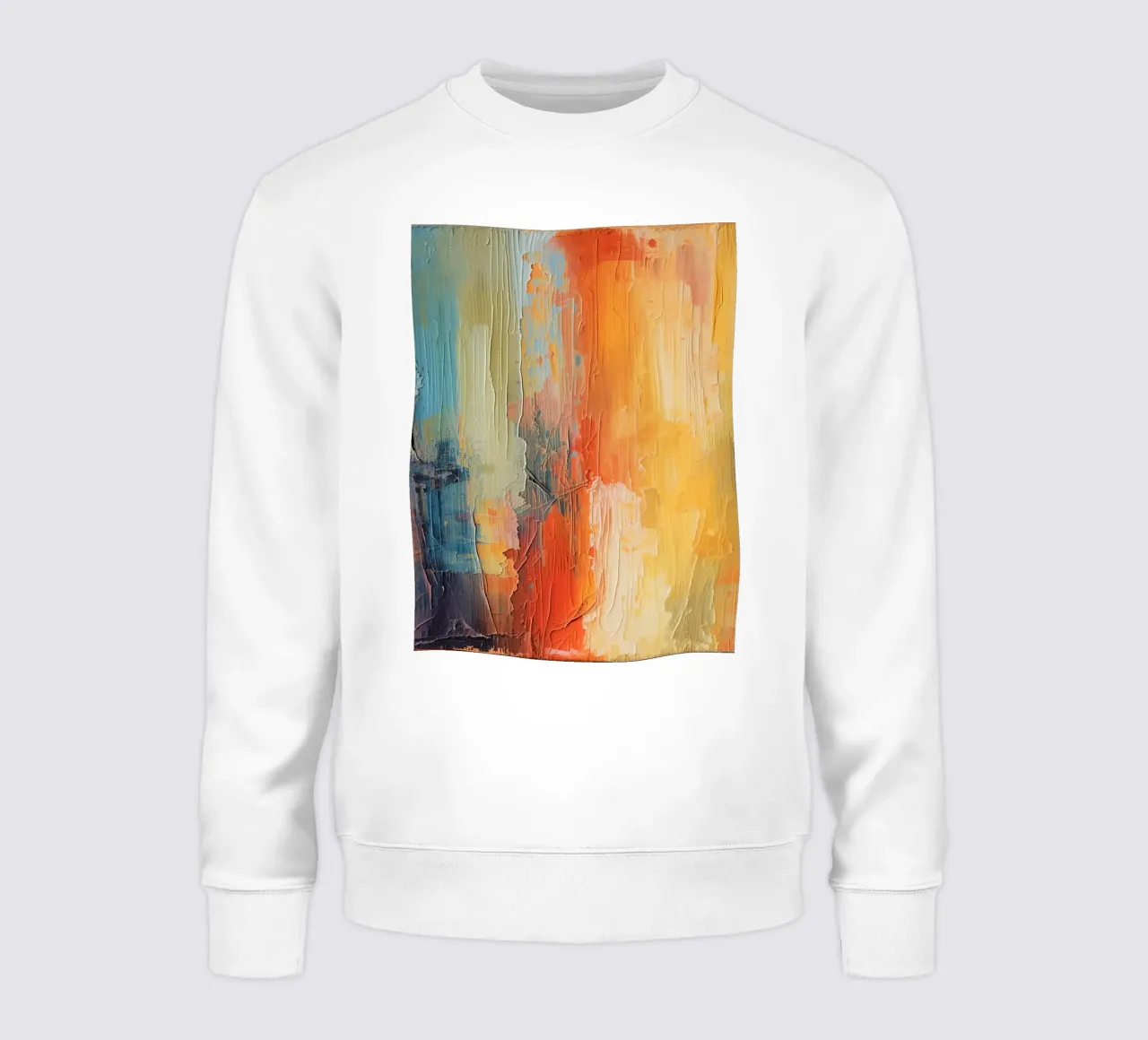 Pittura astratta con pennellate verticali a texture felpa da DesignDoodle