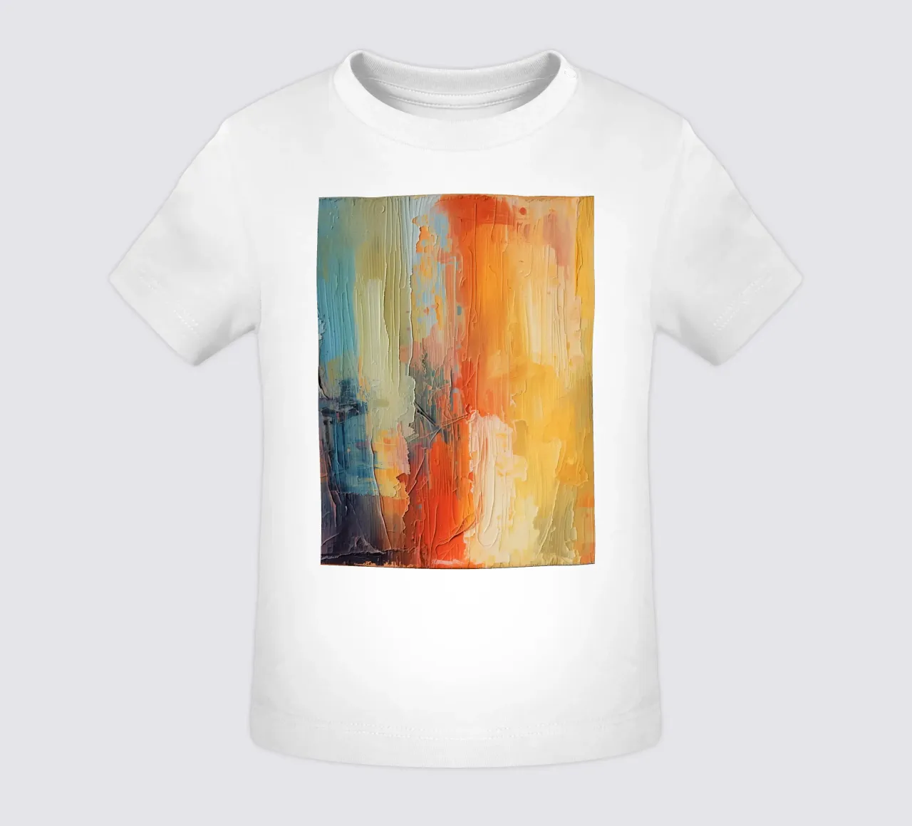 Pittura astratta con pennellate verticali a texture maglietta neonato da DesignDoodle