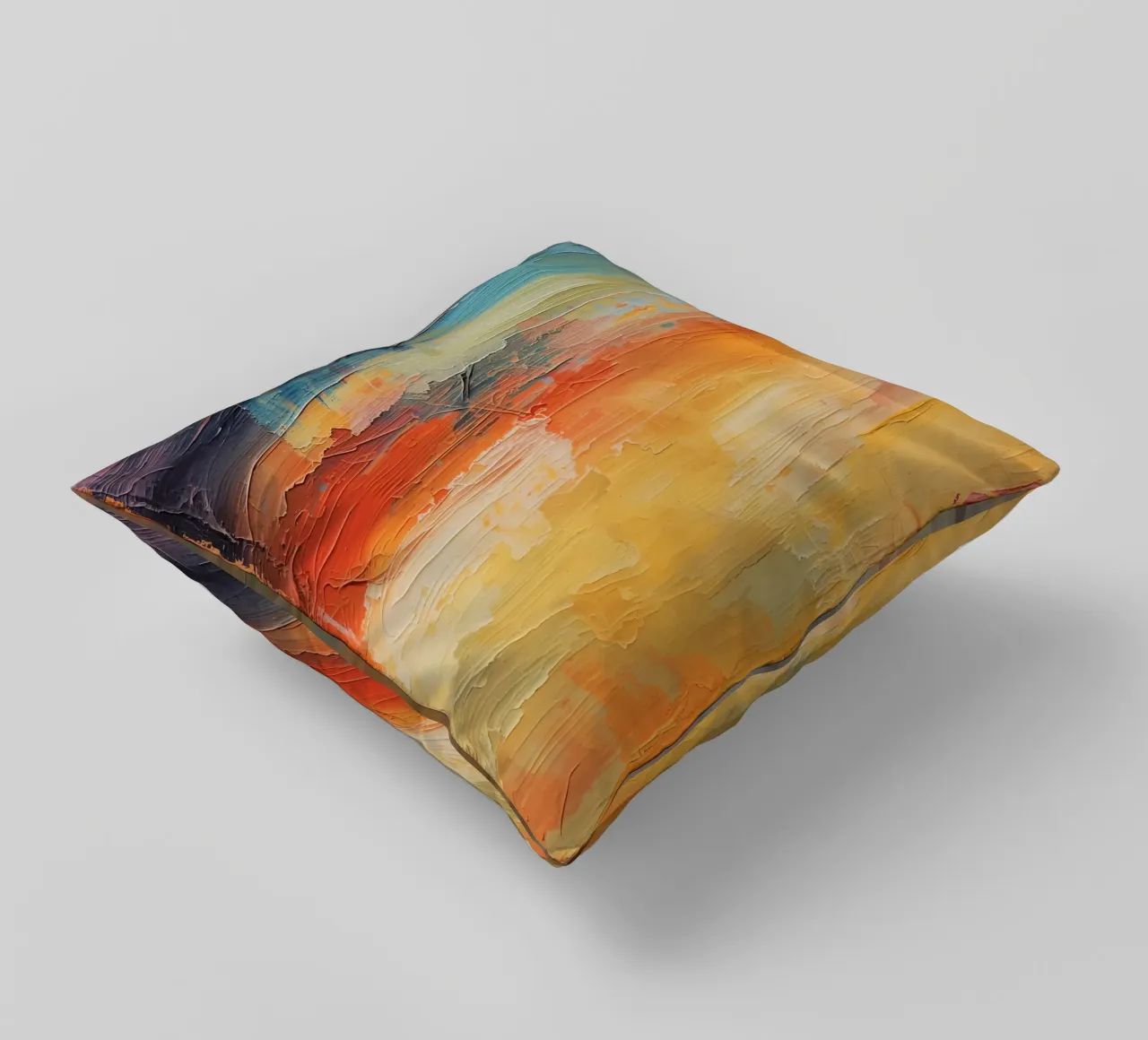 Pittura astratta con pennellate verticali a texture cuscino da DesignDoodle