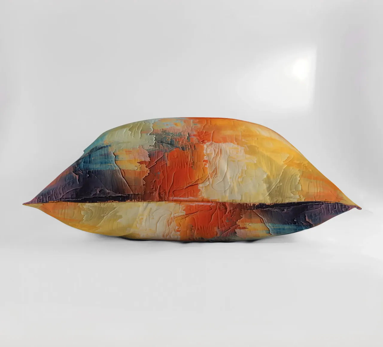 Pittura astratta con pennellate verticali a texture cuscino da DesignDoodle