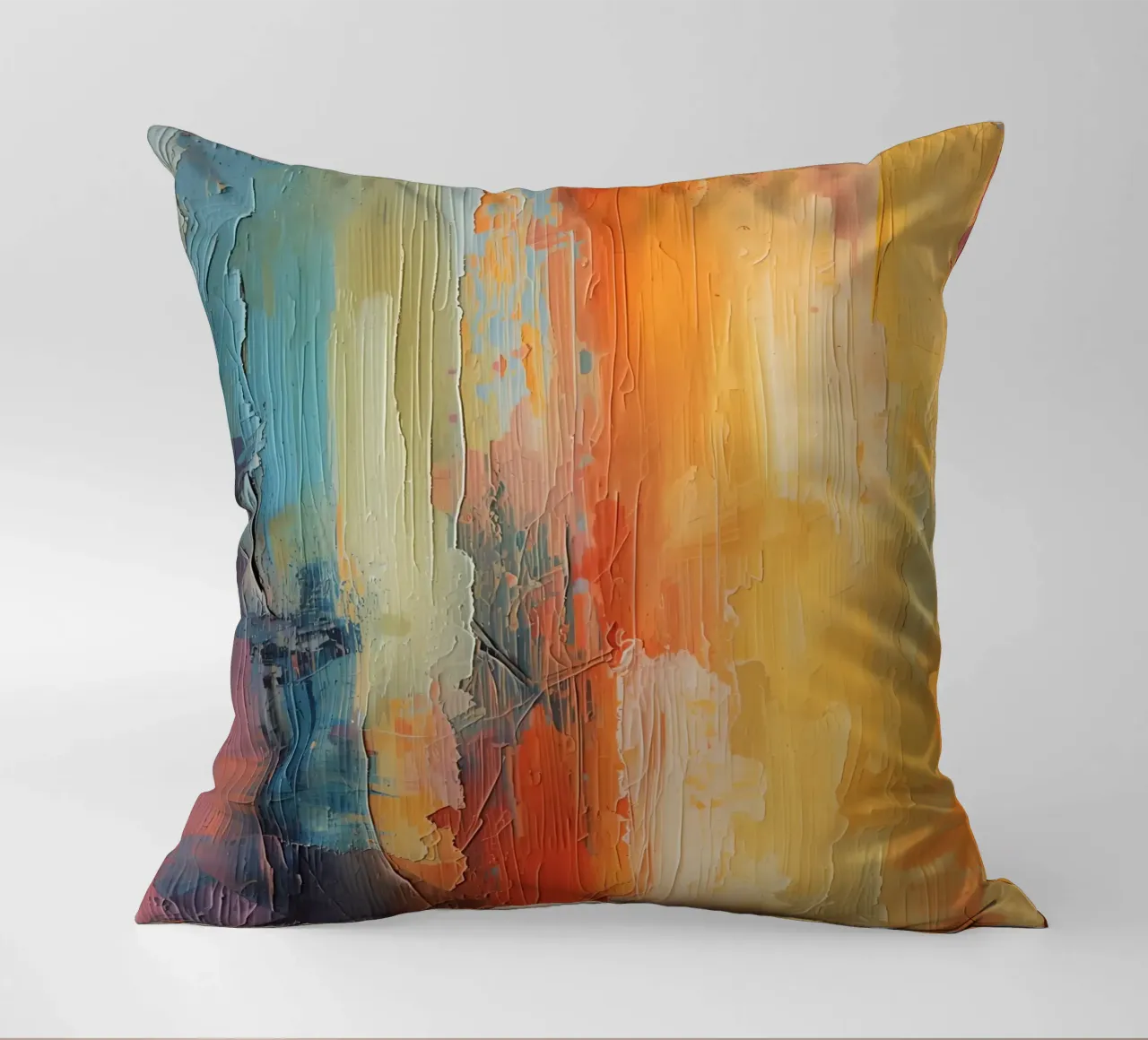 Pittura astratta con pennellate verticali a texture cuscino da DesignDoodle