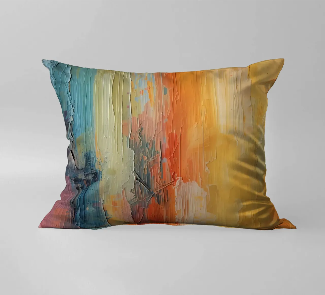 Pittura astratta con pennellate verticali a texture cuscino da DesignDoodle