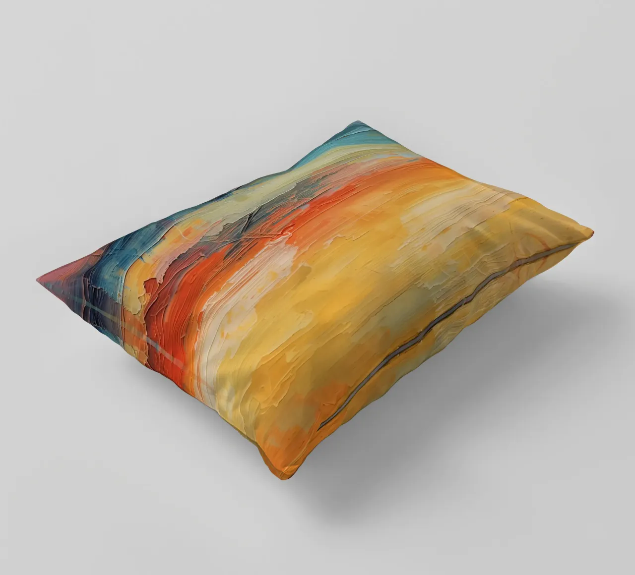 Pittura astratta con pennellate verticali a texture cuscino da DesignDoodle