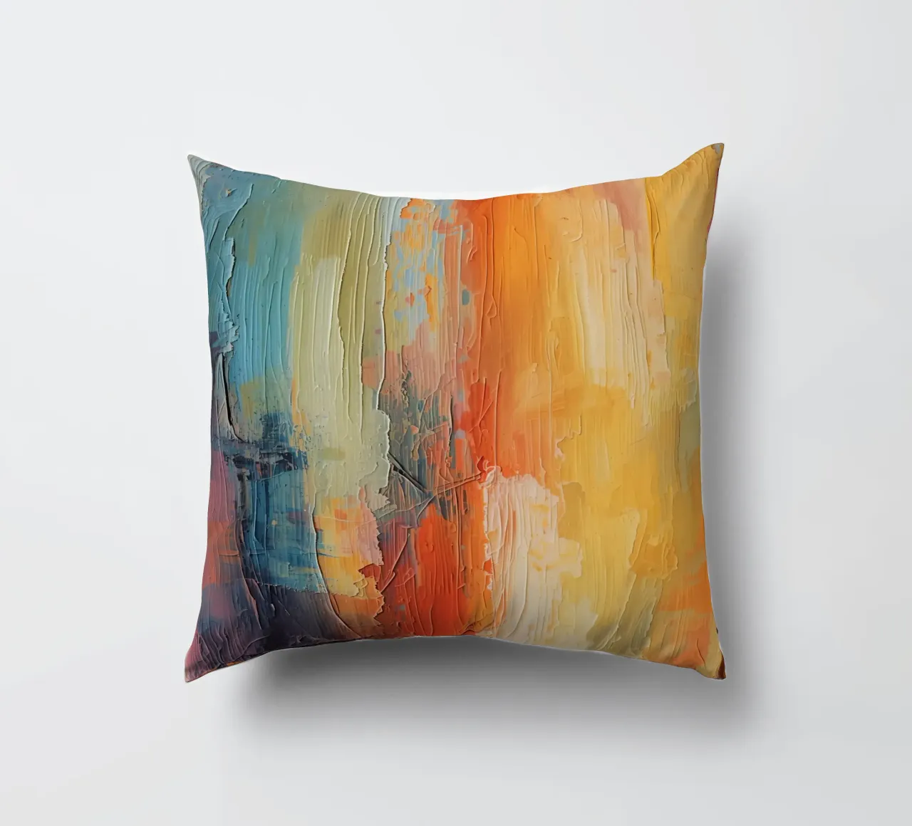 Pittura astratta con pennellate verticali a texture cuscino da DesignDoodle