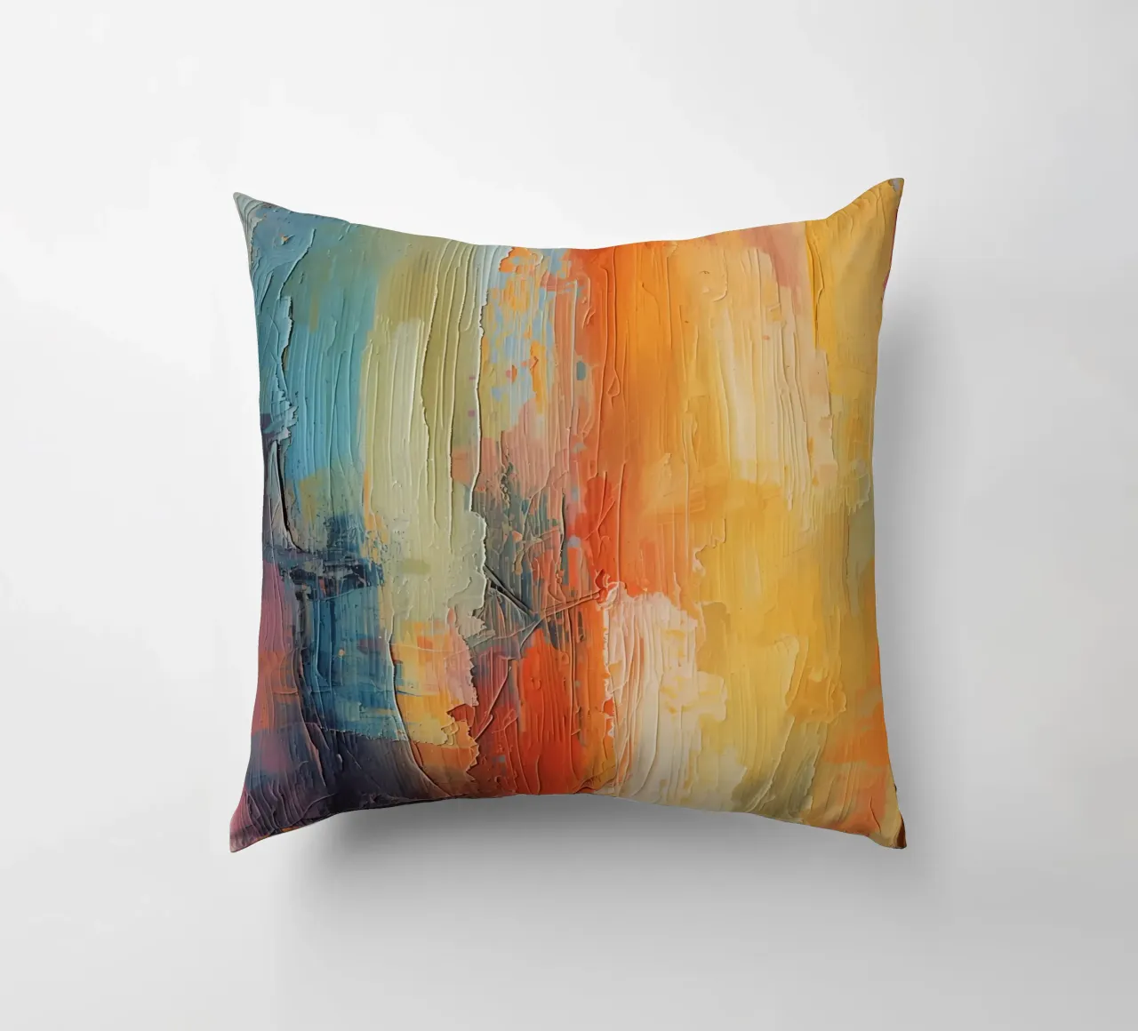 Pittura astratta con pennellate verticali a texture cuscino da DesignDoodle