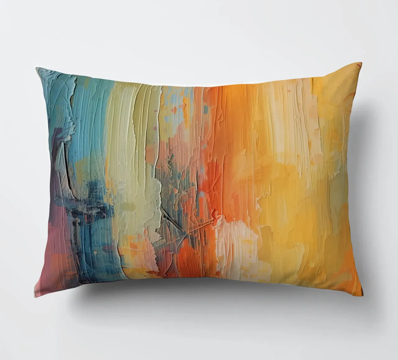 Pittura astratta con pennellate verticali a texture cuscino da DesignDoodle