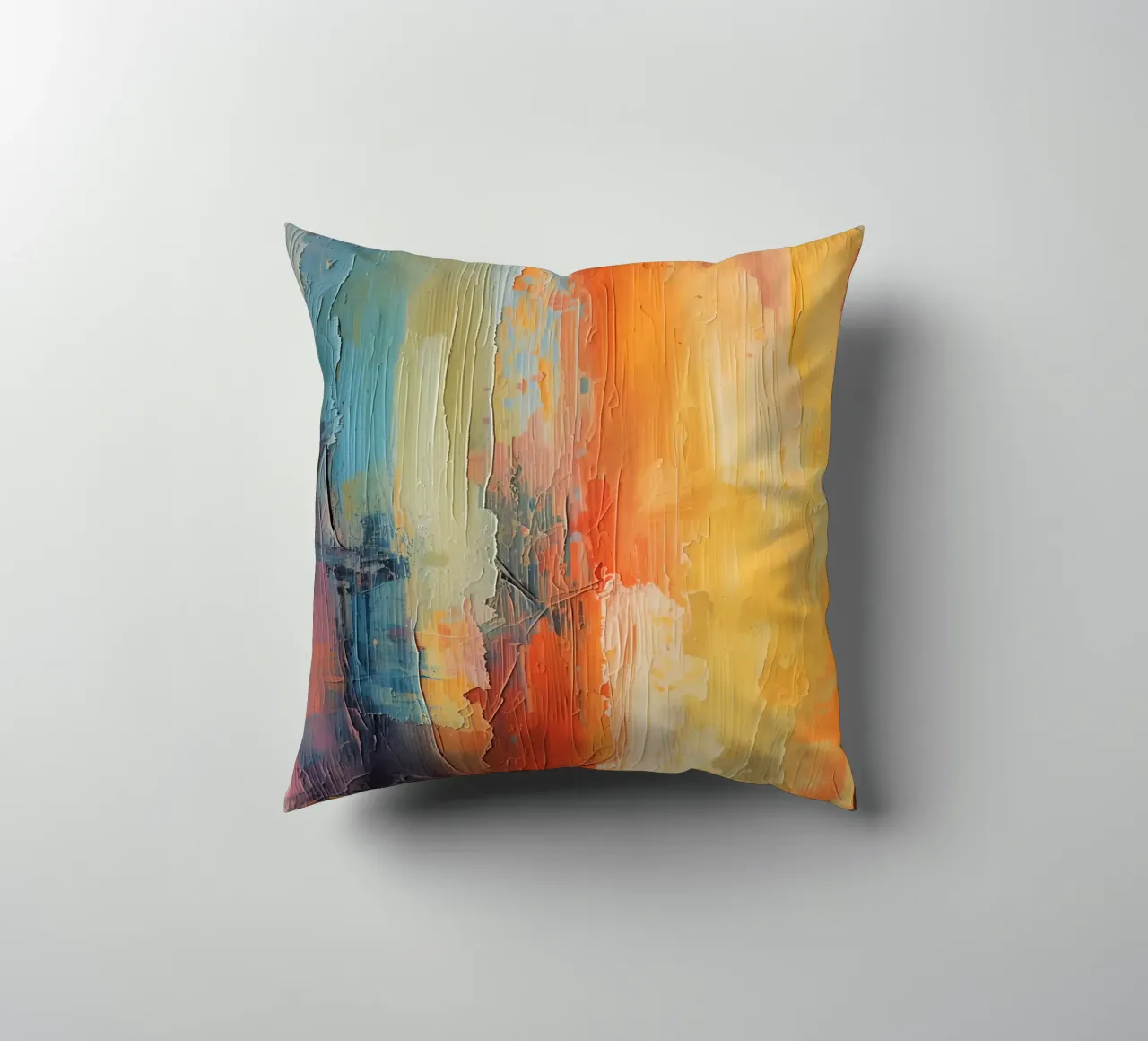 Pittura astratta con pennellate verticali a texture cuscino da DesignDoodle