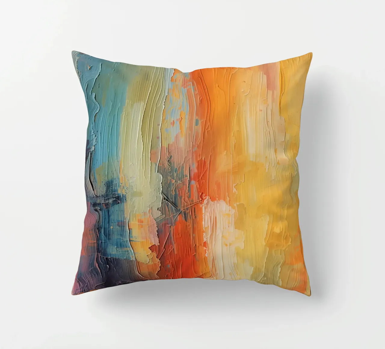 Pittura astratta con pennellate verticali a texture cuscino da DesignDoodle