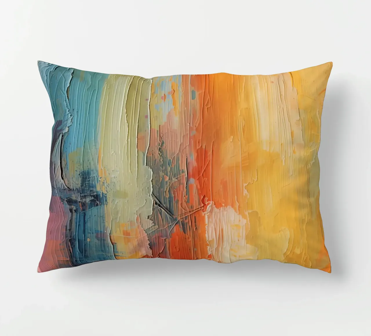 Pittura astratta con pennellate verticali a texture cuscino da DesignDoodle