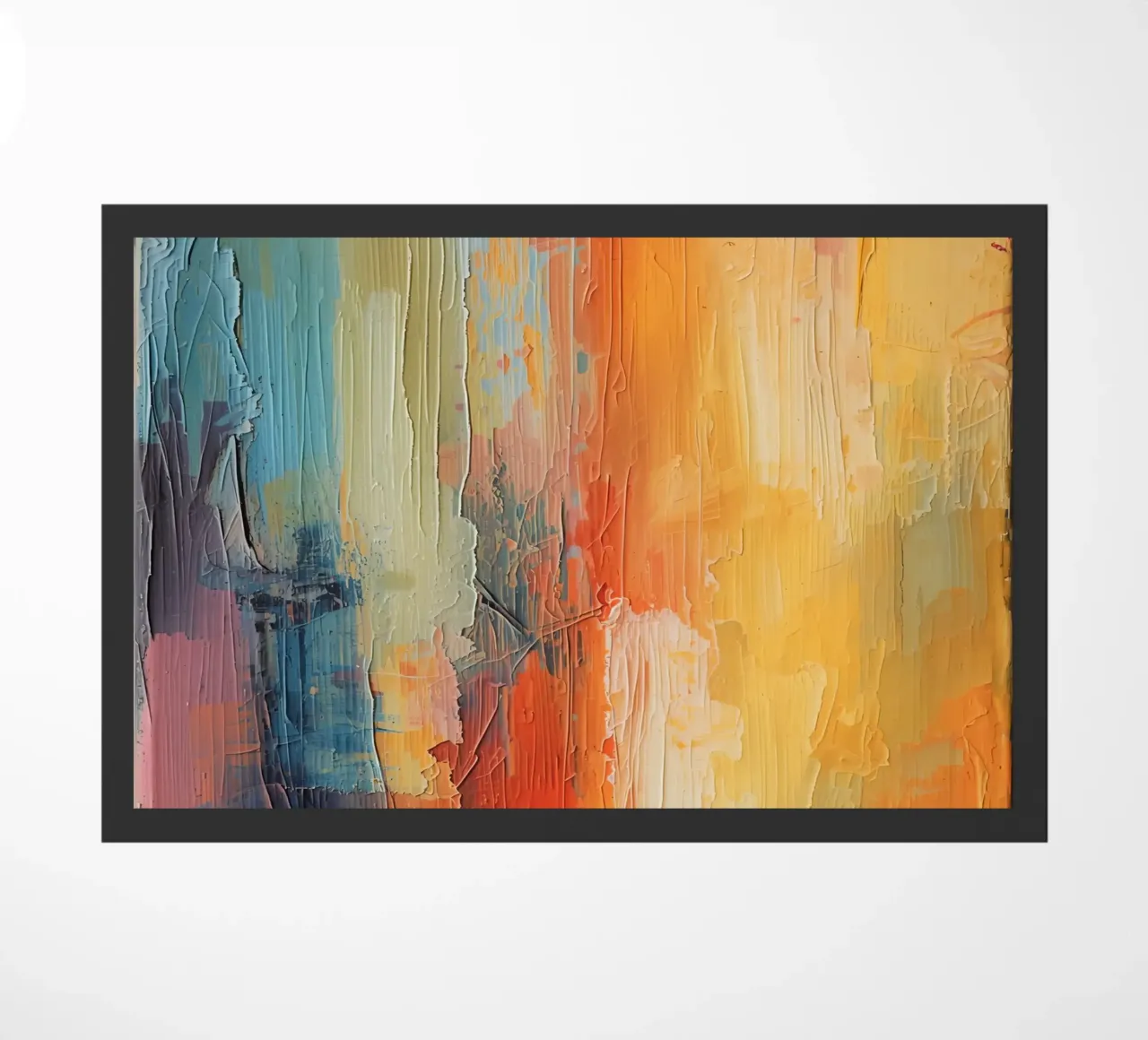 Pittura astratta con pennellate verticali a texture zerbino da DesignDoodle