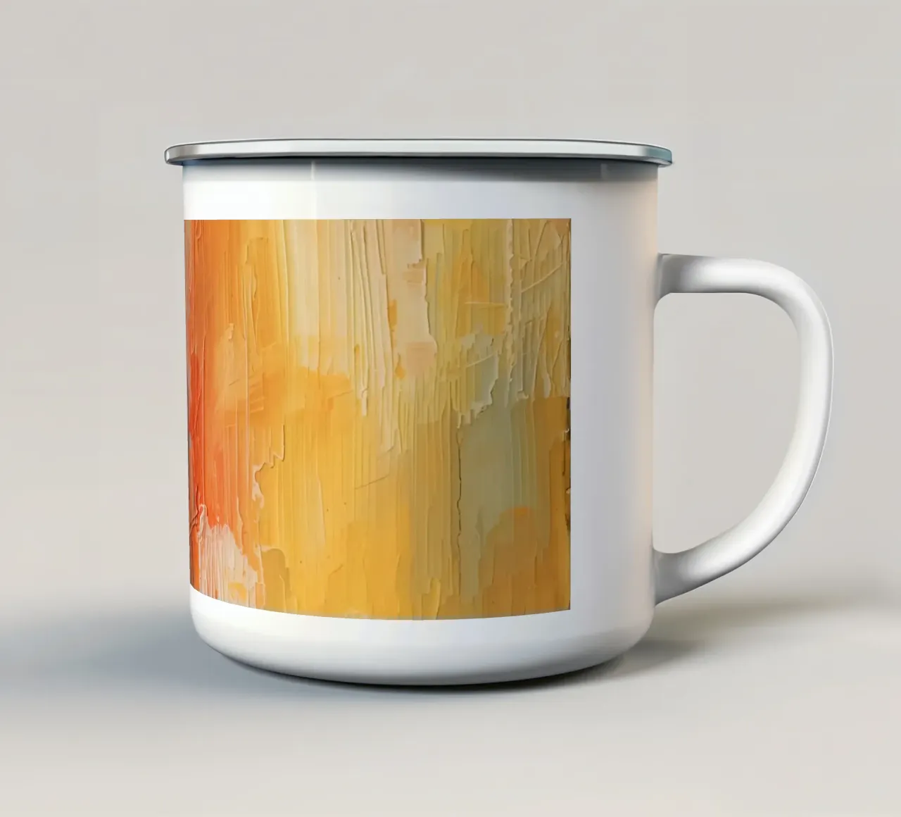 Pittura astratta con pennellate verticali a texture tazza in smalto da DesignDoodle