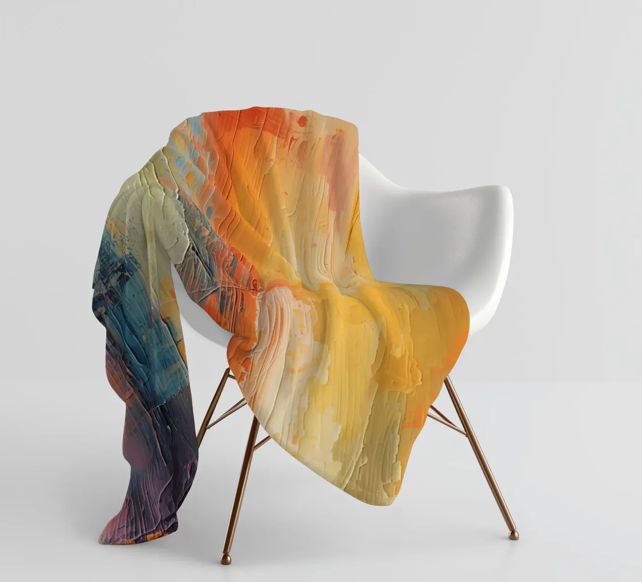 Pittura astratta con pennellate verticali a texture coperta in pile da DesignDoodle