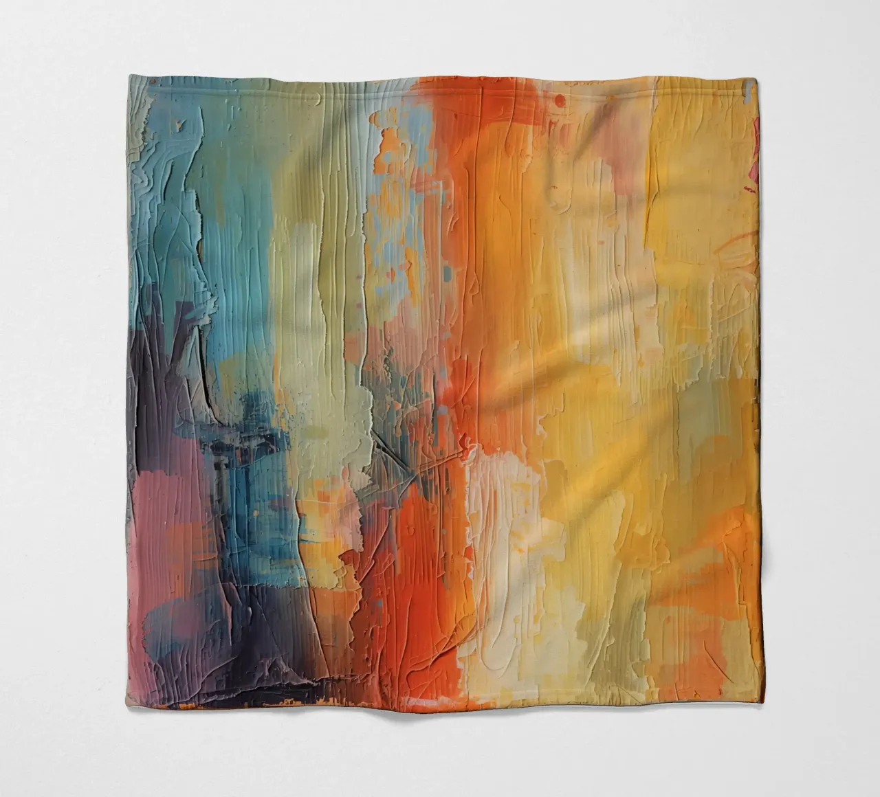 Pittura astratta con pennellate verticali a texture coperta in pile da DesignDoodle