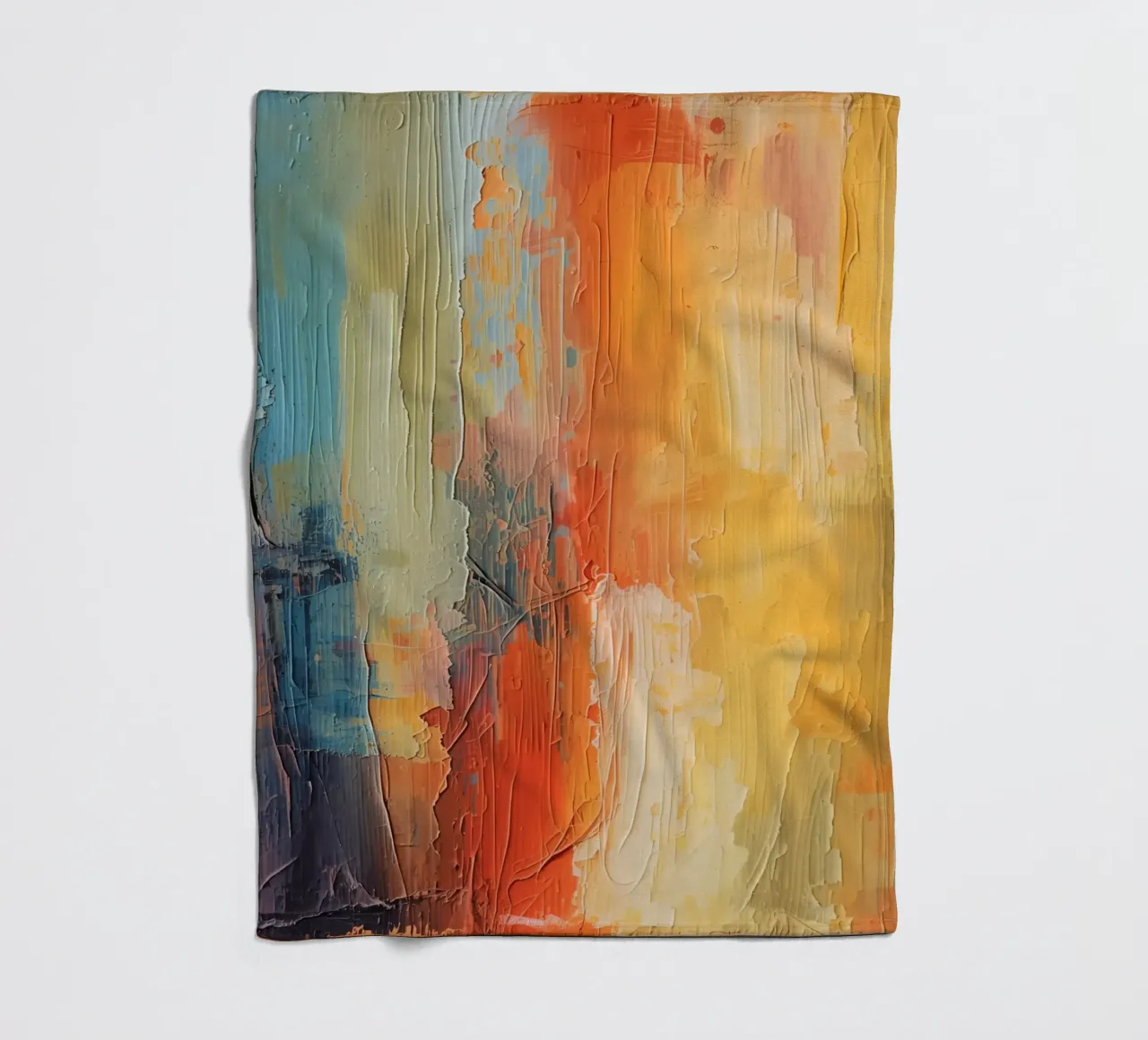 Pittura astratta con pennellate verticali a texture coperta in pile da DesignDoodle