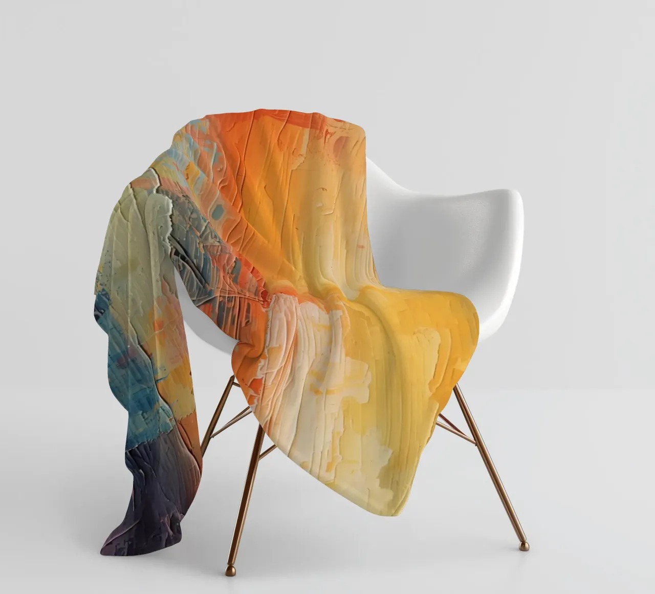 Pittura astratta con pennellate verticali a texture coperta in pile da DesignDoodle