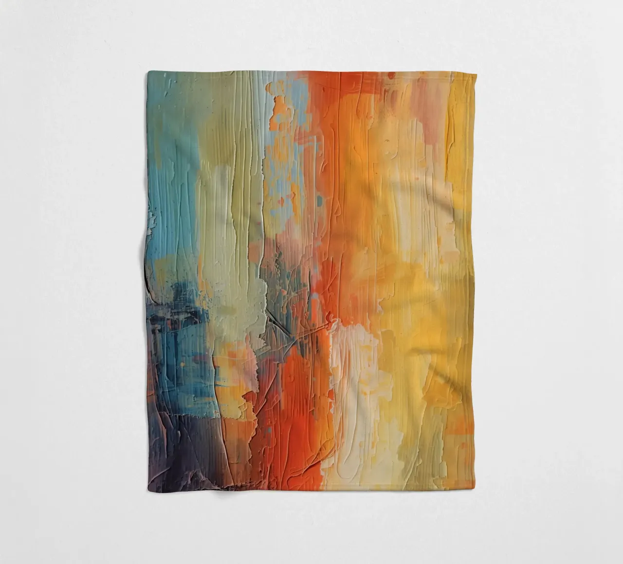 Pittura astratta con pennellate verticali a texture coperta in pile da DesignDoodle