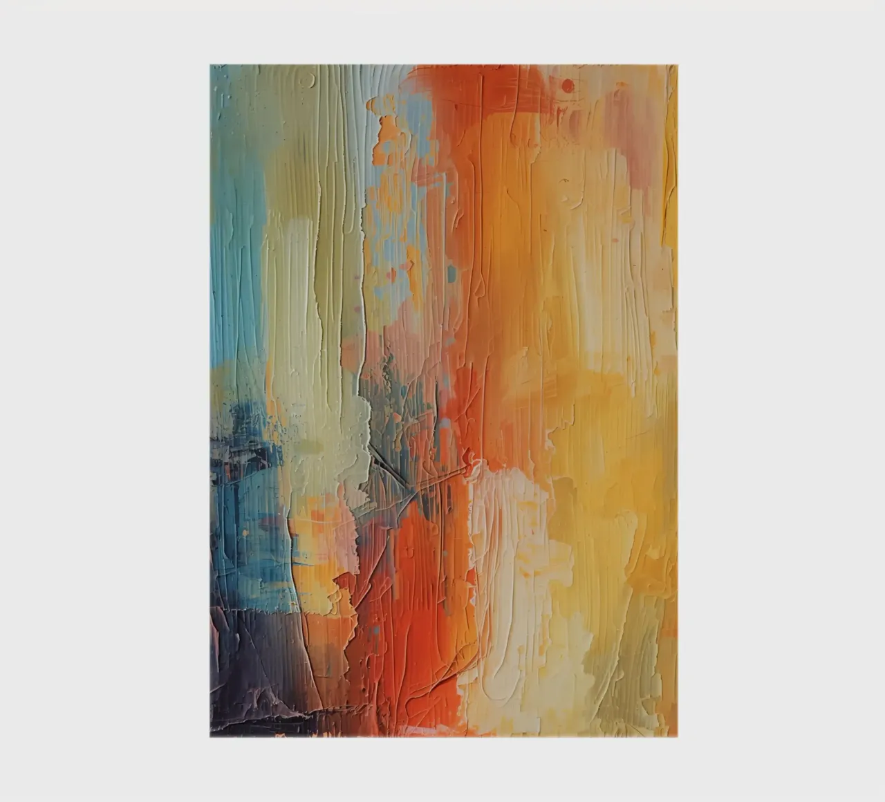 Abstract Painting with Vertical Textured Brushstrokes notebook by DesignDoodle