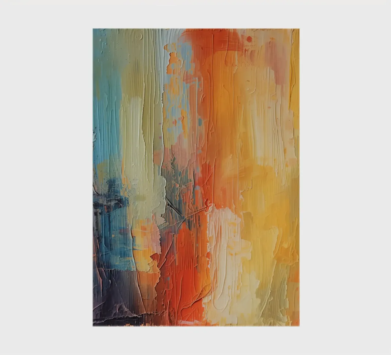 Abstract Painting with Vertical Textured Brushstrokes notebook by DesignDoodle