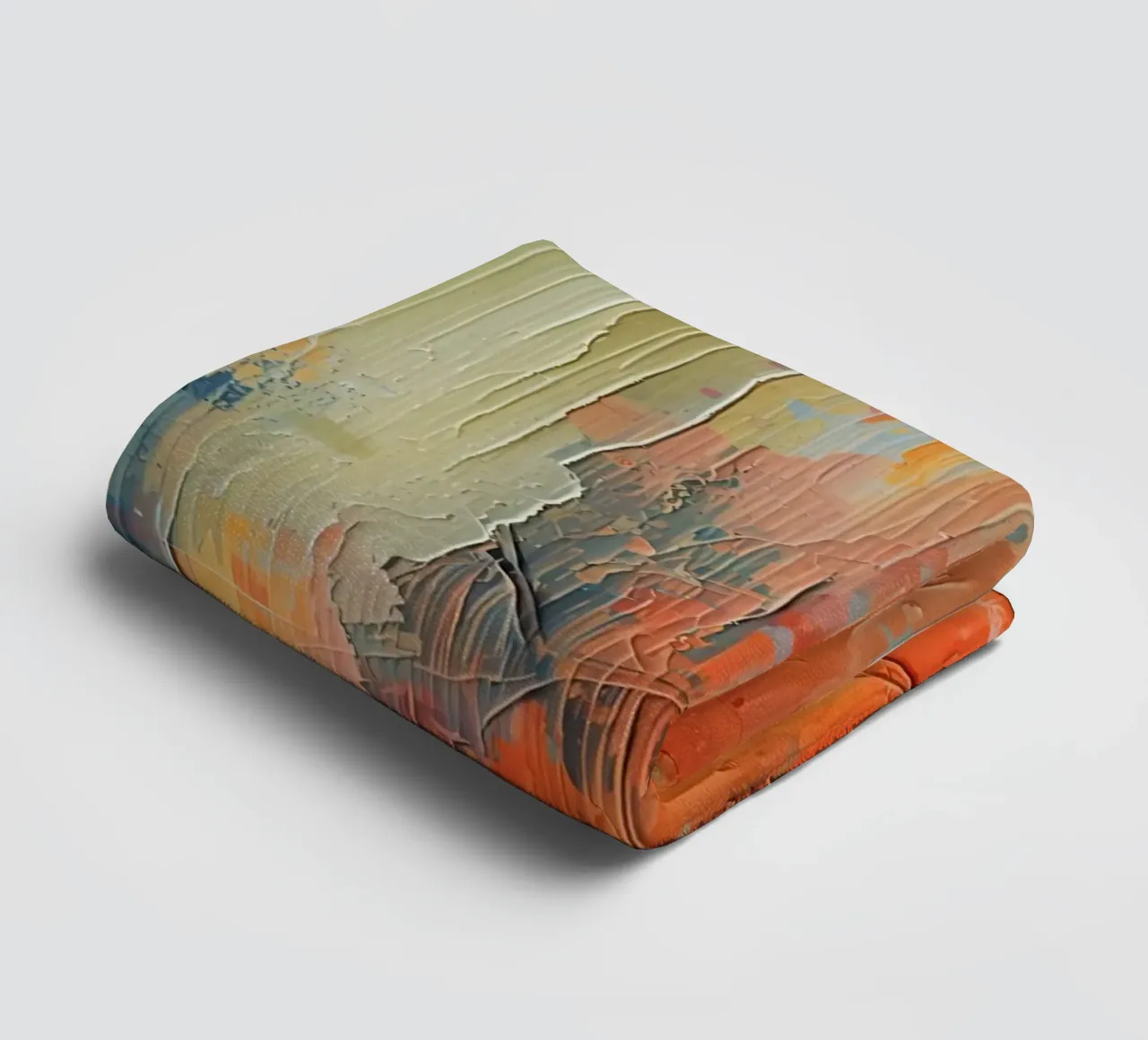 Pittura astratta con pennellate verticali a texture asciugamano da bagno da DesignDoodle