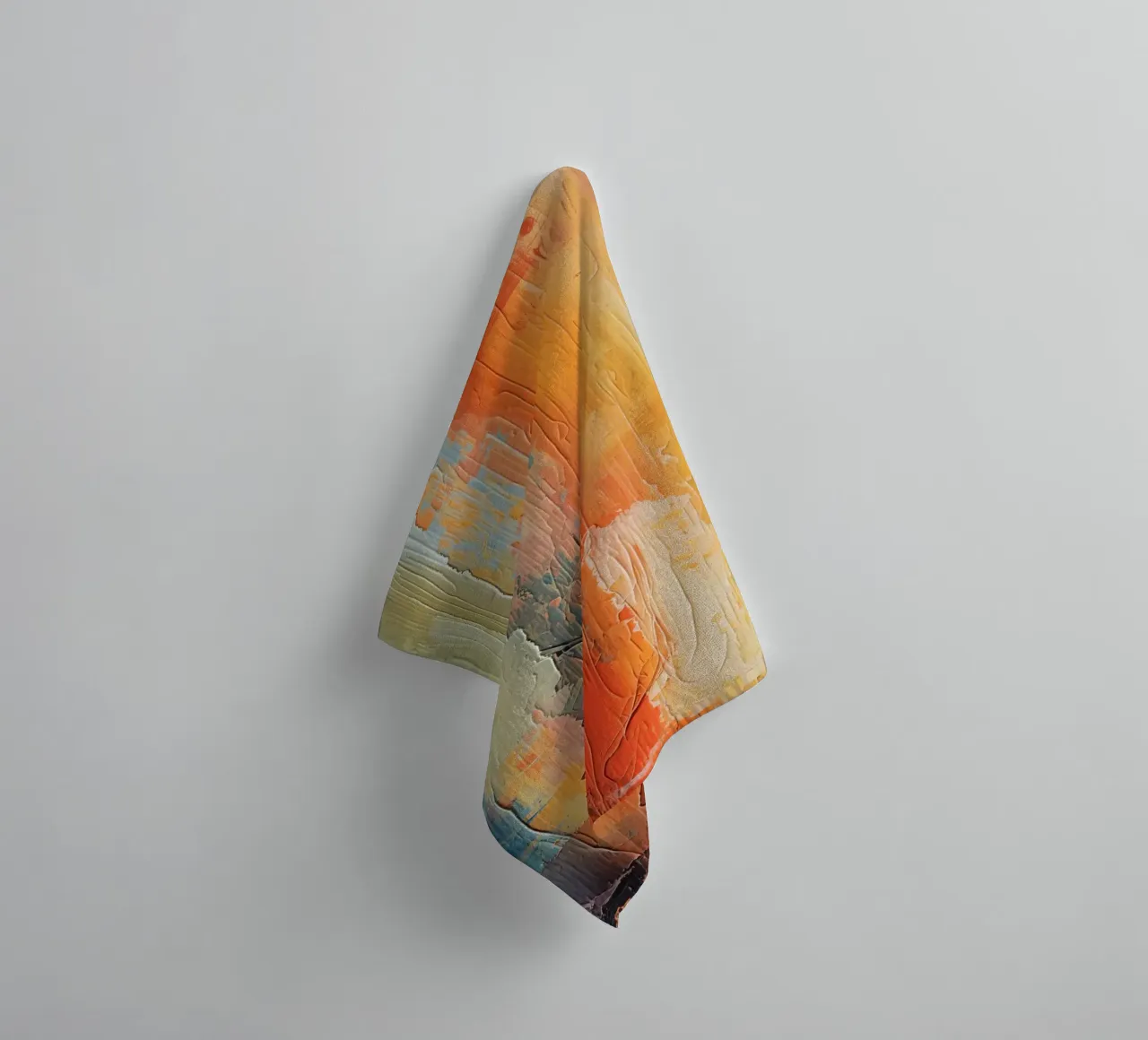 Pittura astratta con pennellate verticali a texture asciugamano da bagno da DesignDoodle