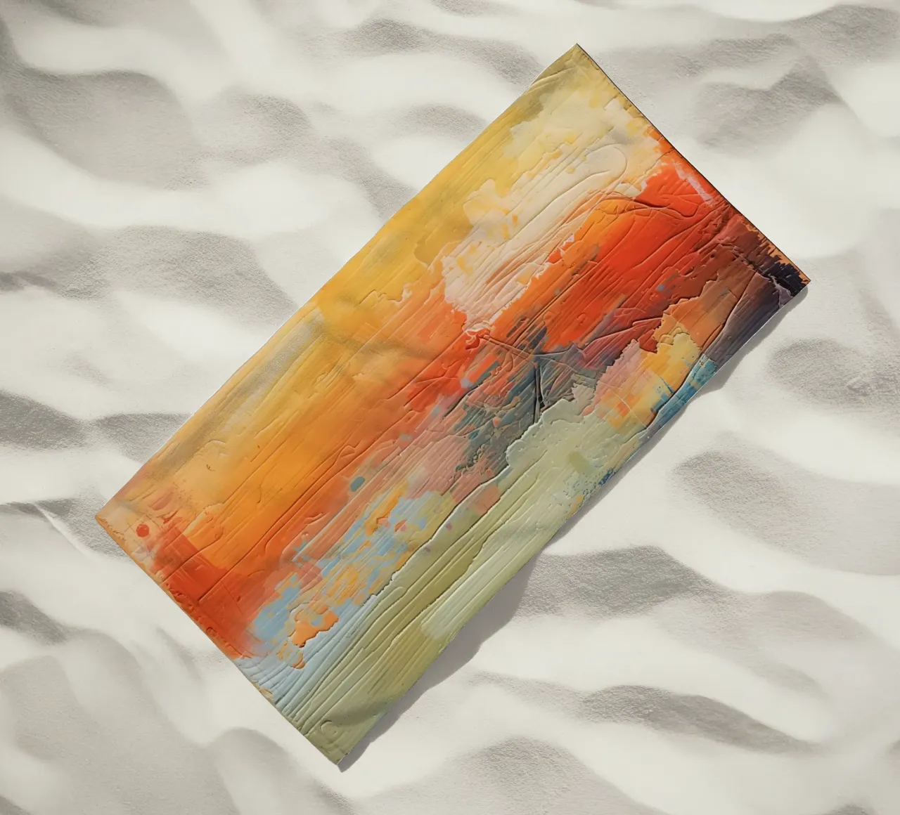 Pittura astratta con pennellate verticali a texture telo mare da DesignDoodle