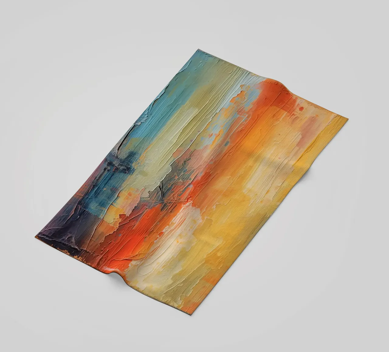 Pittura astratta con pennellate verticali a texture telo mare da DesignDoodle