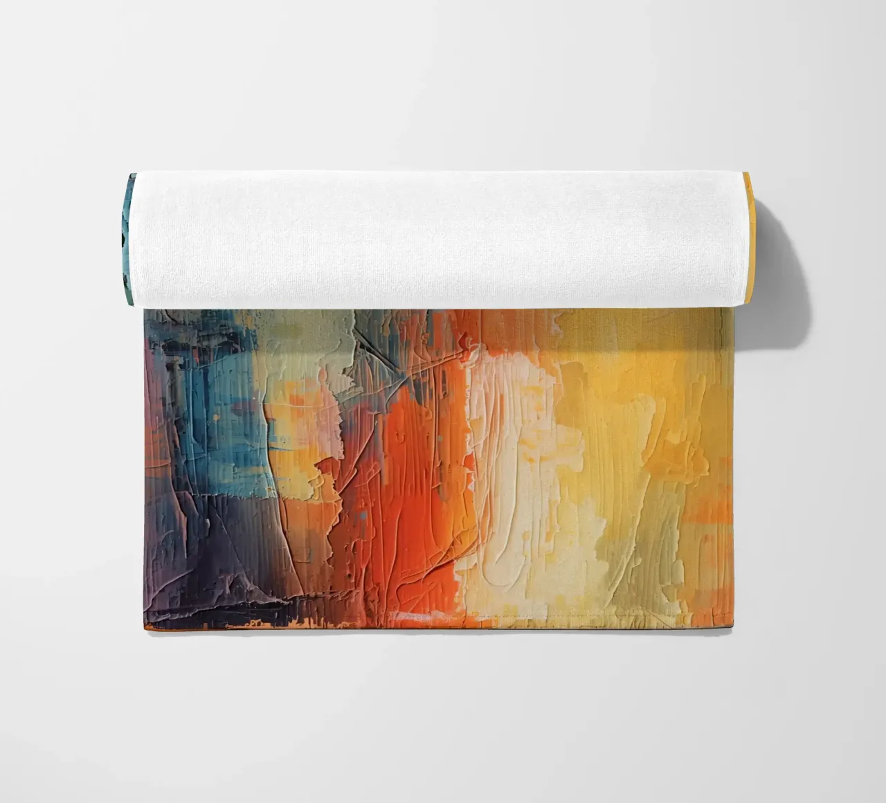 Pittura astratta con pennellate verticali a texture telo mare da DesignDoodle