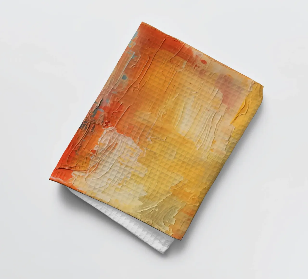 Pittura astratta con pennellate verticali a texture canovaccio da cucina da DesignDoodle