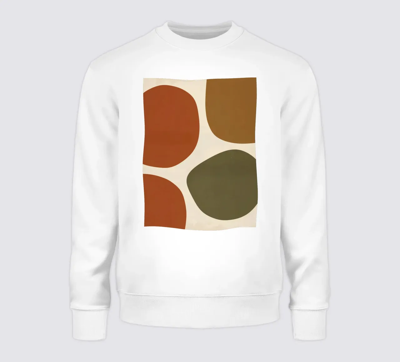 Forme astratte in marrone, arancione e verde felpa da DesignDoodle