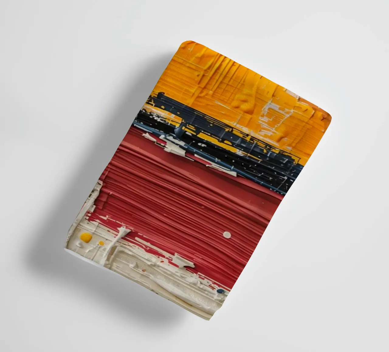 Abstract Square Painting with Textured Color Blocks towel by DesignDoodle