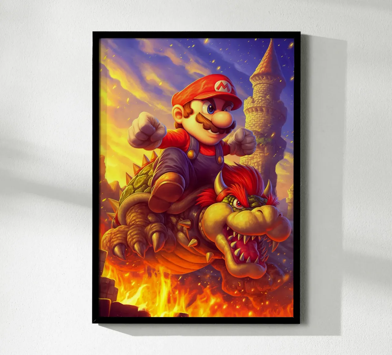 Super Mario poster con telaio in legno da Fleur de Lys