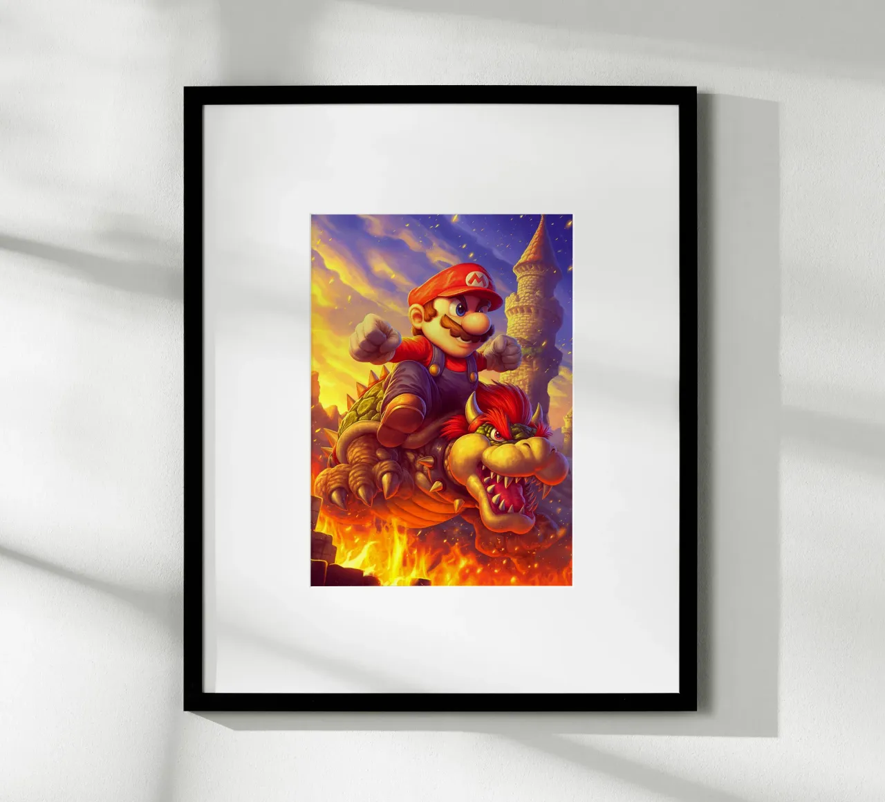 Super Mario poster con telaio in legno da Fleur de Lys