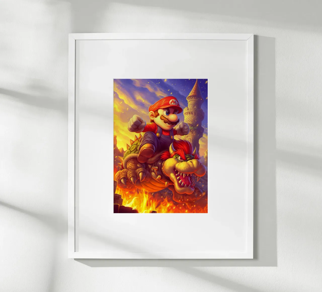 Super Mario poster con telaio in legno da Fleur de Lys