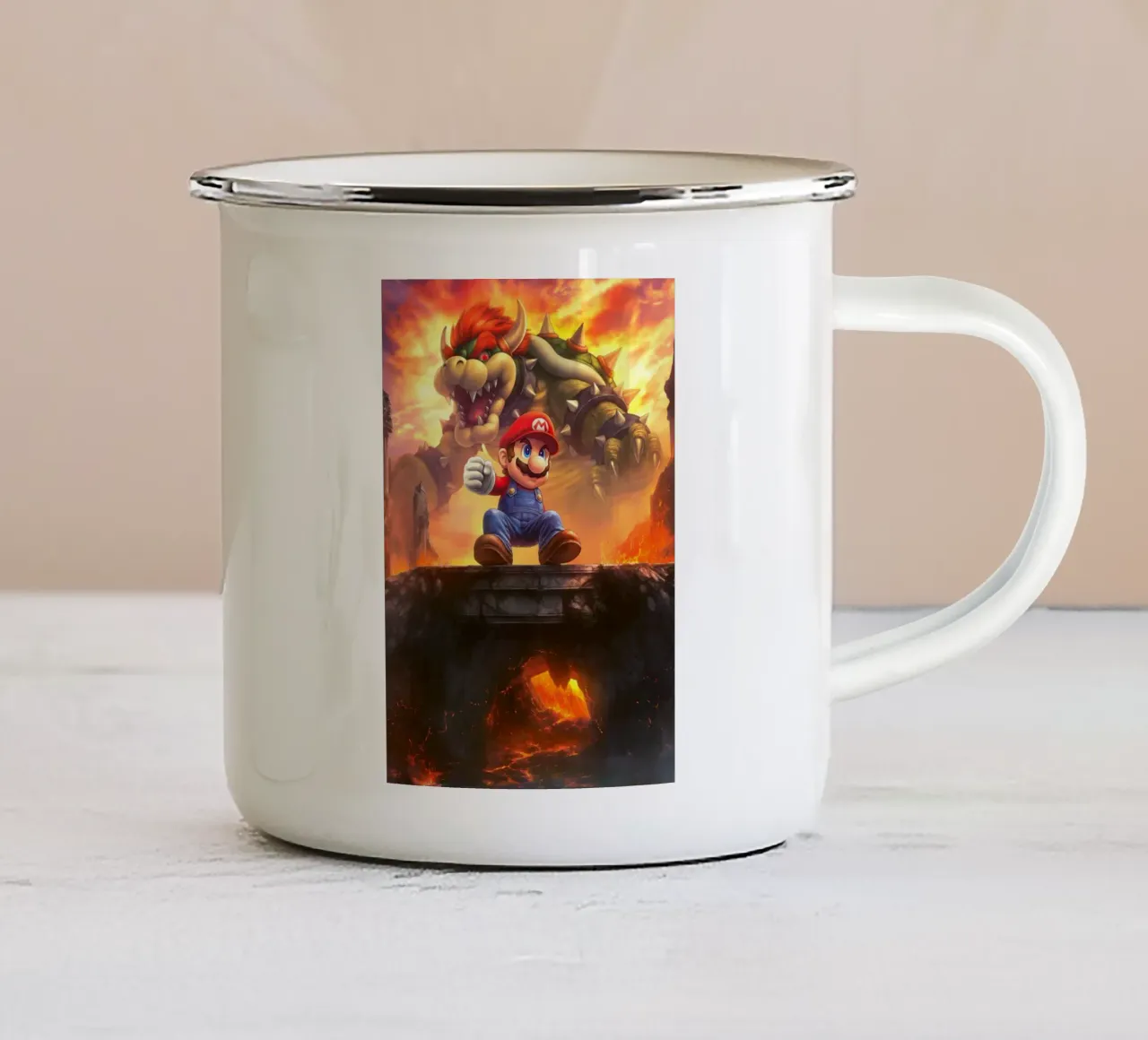 Super Mario Bros tazza in smalto da Fleur de Lys