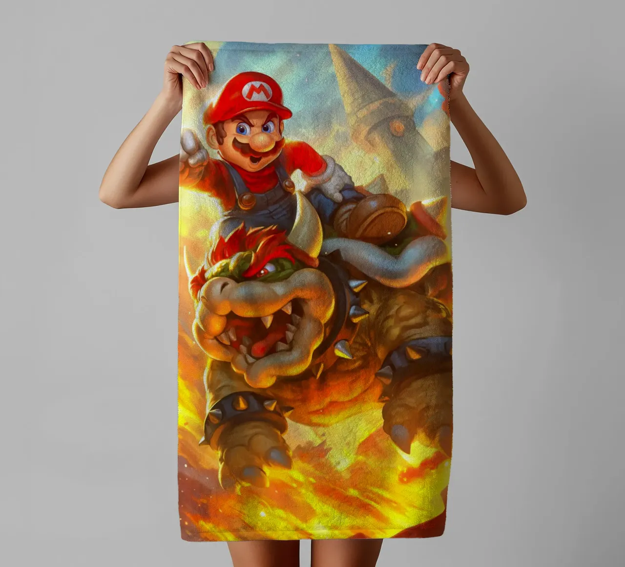 Super Mario Bros Game towel by Fleur de Lys