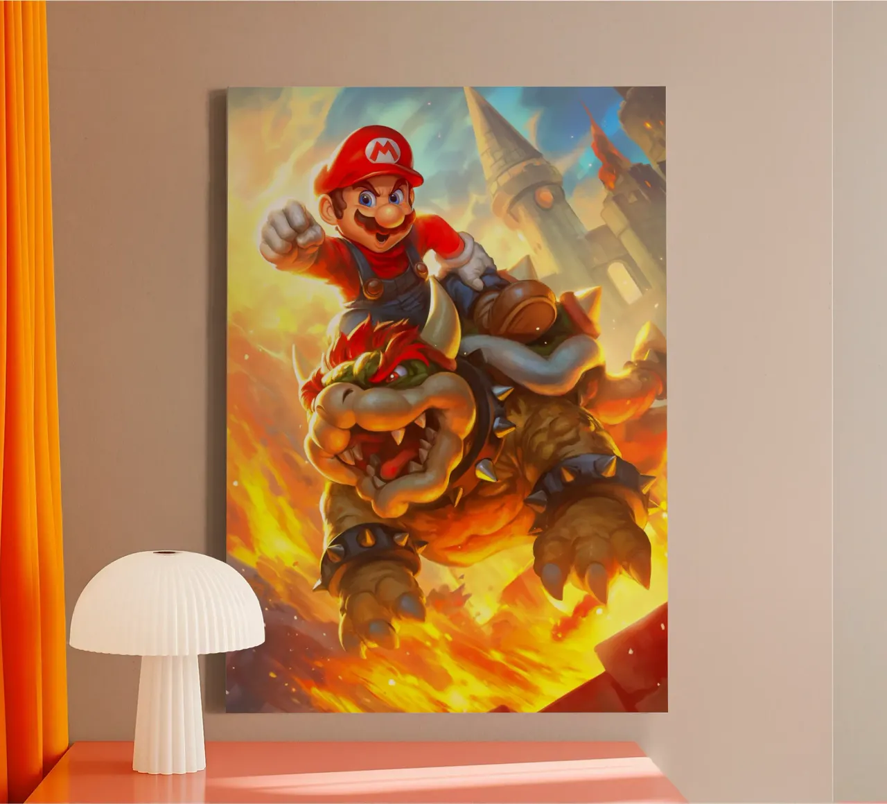 Super Mario Bros Game canvas with Floater frame by Fleur de Lys